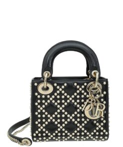 Lady Dior Mini Pearl Embellished Bag