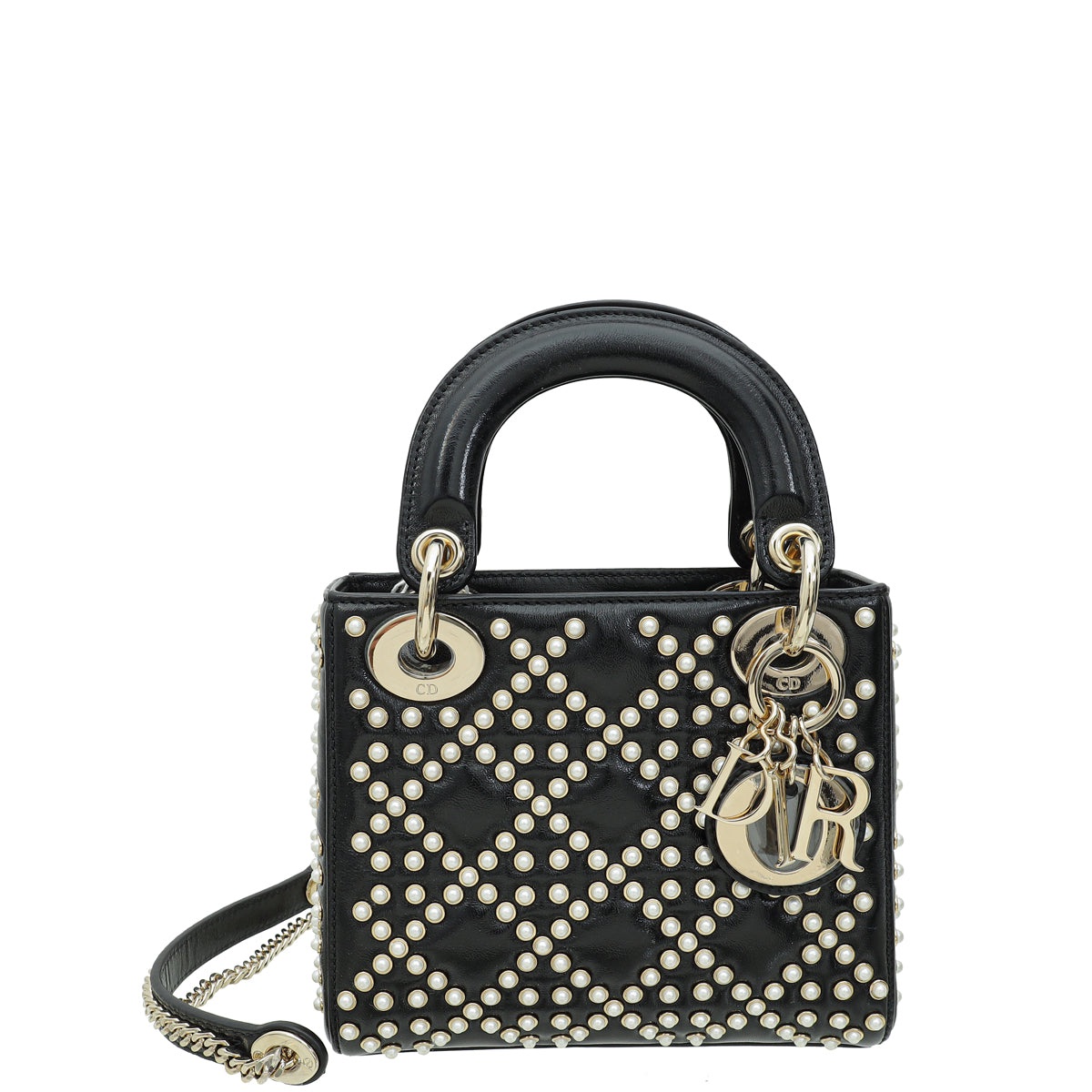 Lady Dior Mini Pearl Embellished Bag