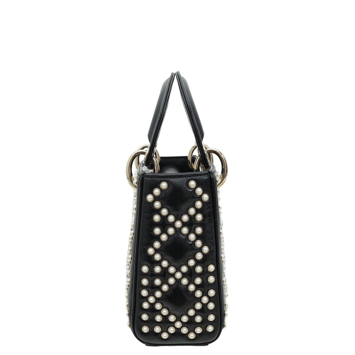 Lady Dior Mini Pearl Embellished Bag - Image 4
